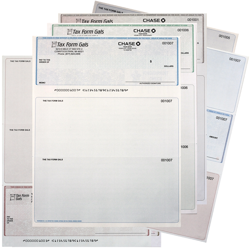 Printed Business Checks Free Logos Software Compatible DiscountTaxForms