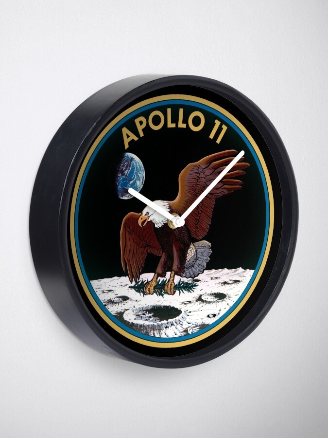  quot Apollo 11 Logo NASA Patch Print The Eagle Has Landed quot Clock By 