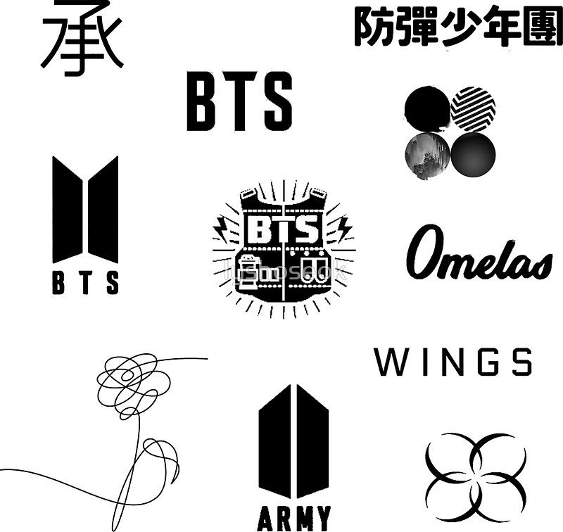  quot BTS LOGO STICKER PACK updated quot Stickers By Lyshoseok Redbubble 