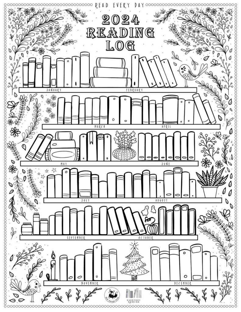 Reading Log 2024 Yearly Reading Log Monthly Reading Log Printable 