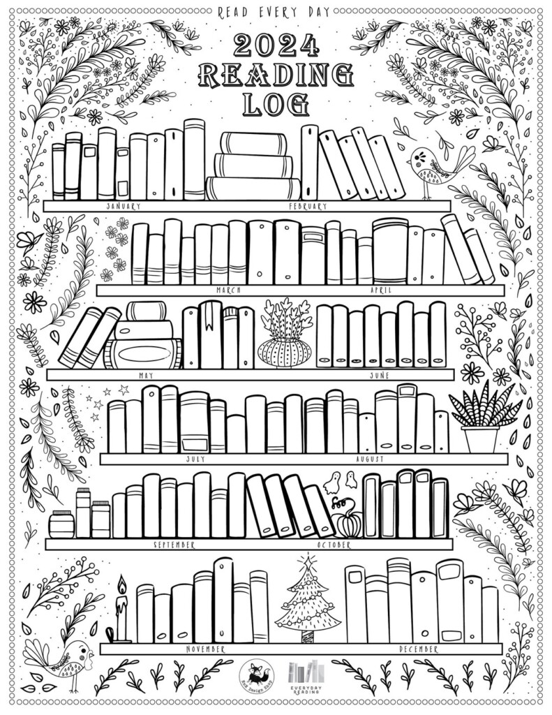 Reading Log 2024 Yearly Reading Log Monthly Reading Log Printable 