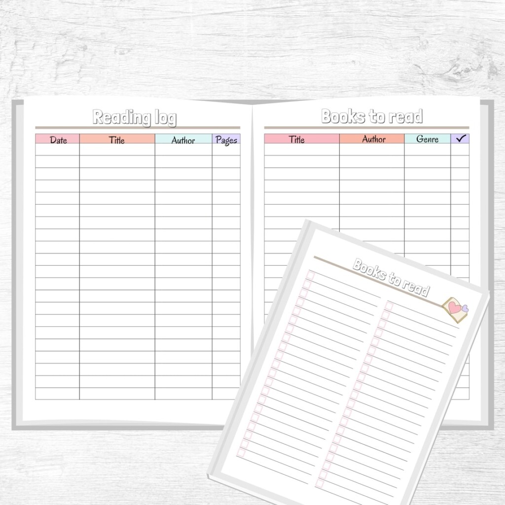 Reading Planner Printable Reading Journal Big Happy Planner Etsy