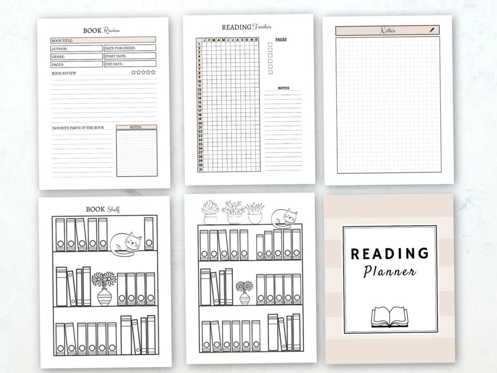 Reading Planner Printable Reading Journal Book Planner Reading Etsy