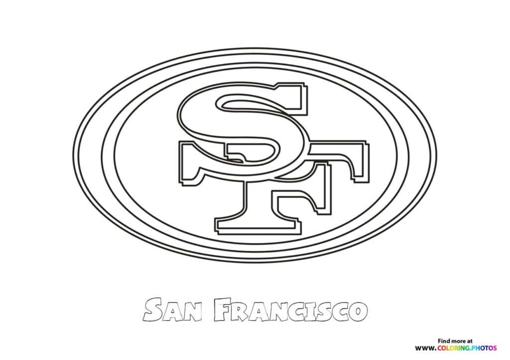 San Francisco 49ers NFL Logo Coloring Pages For Kids