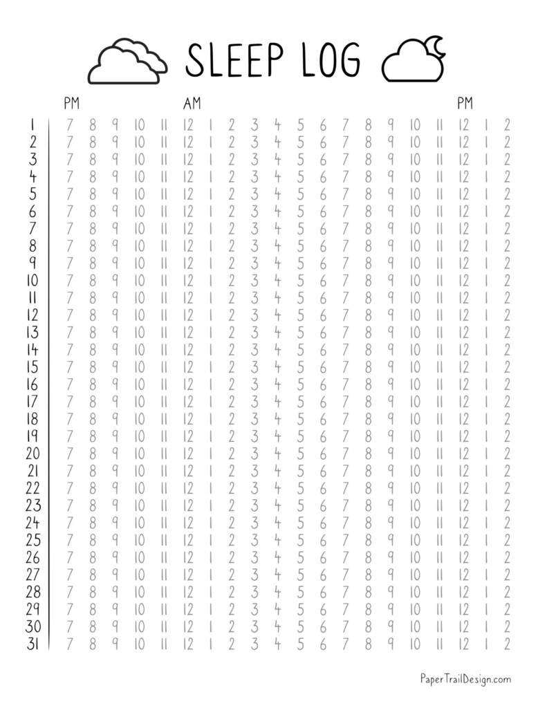 Sleep Log Printable