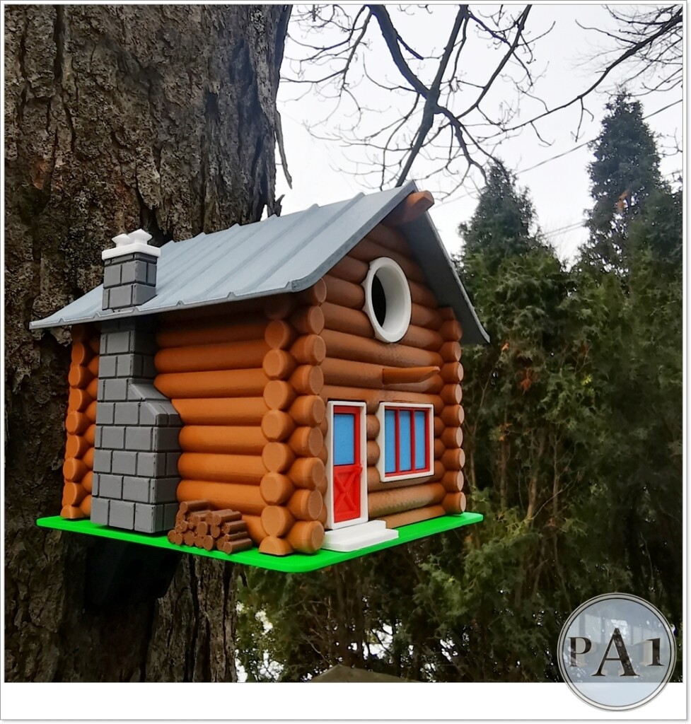 STL File LOG CABIN BIRDHOUSE 3D Print Design To Download Cults