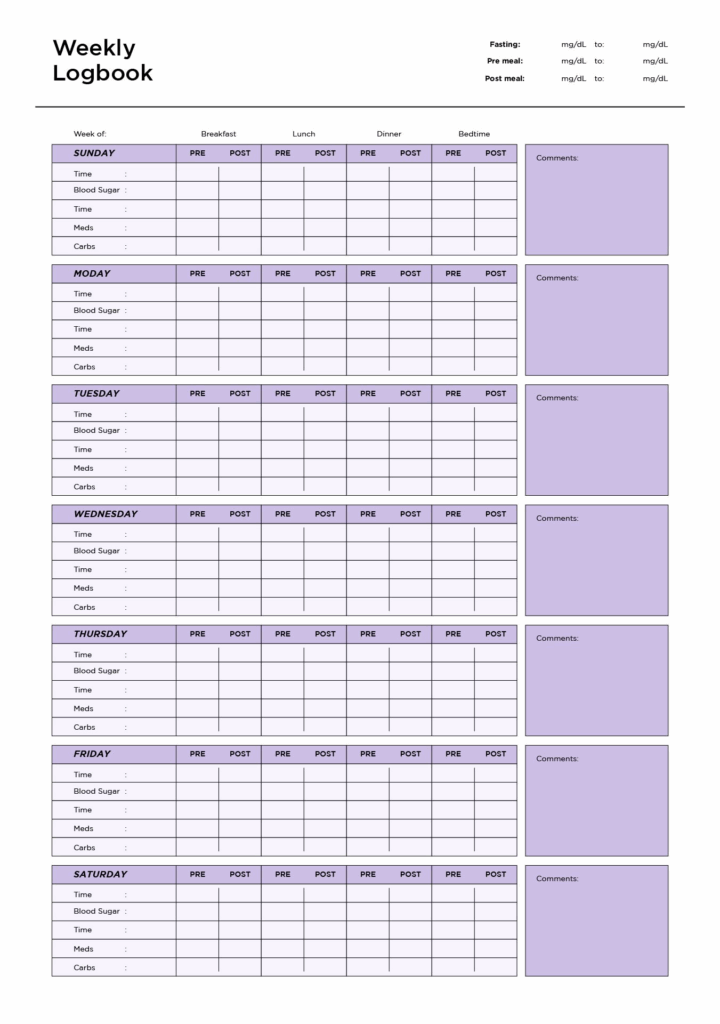 Sugar Blood Pressure Log 12 Free PDF Printables Printablee