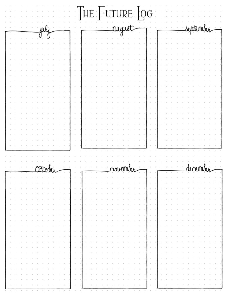 The Bullet Journal Future Log With Free Printables