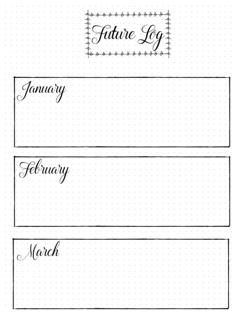 The Bullet Journal Future Log With Free Printables