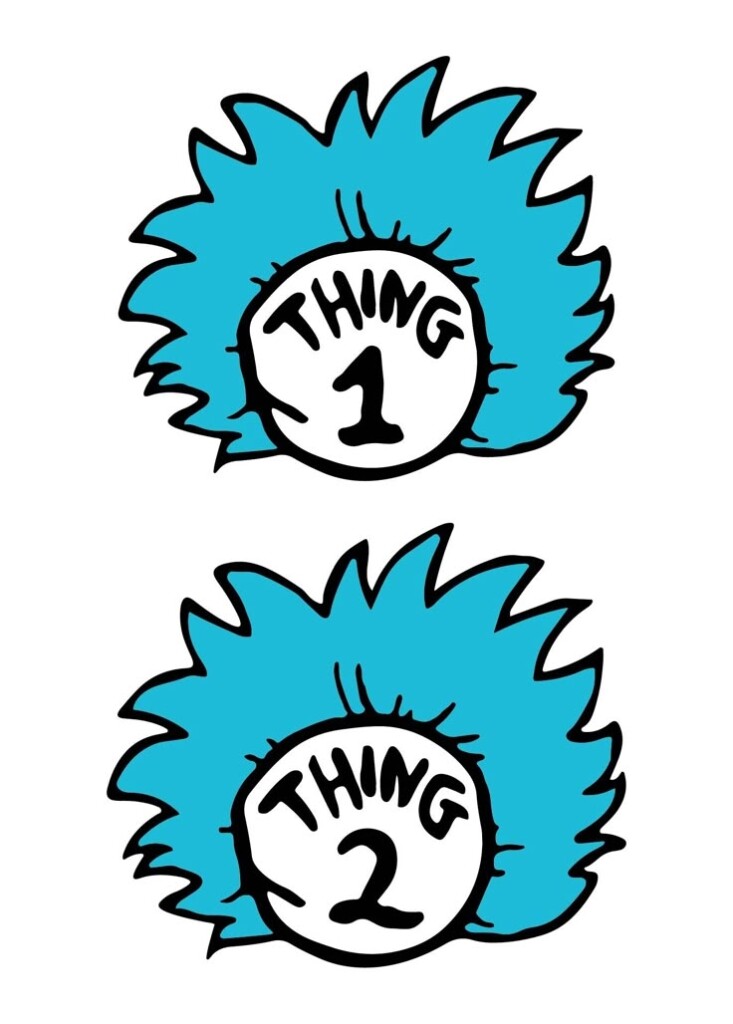Thing 1 Thing 2 Printable Logo Anatomy Drawing Lessons