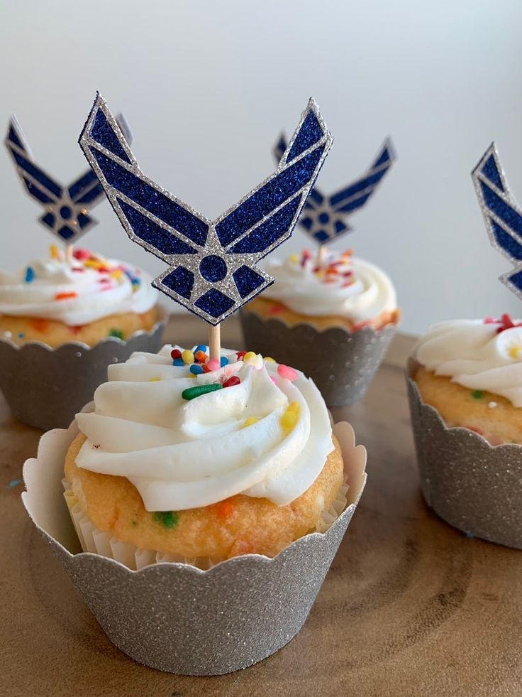 United States Air Force USAF Wing Cupcake Topper Etsy