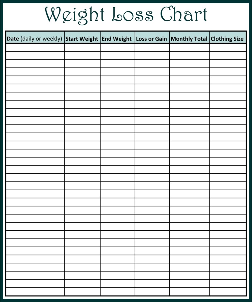 Weight Log Sheet 12 Free PDF Printables Printablee